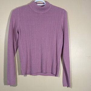 Carroll Reed Lavender Knit Sweater S machine wash